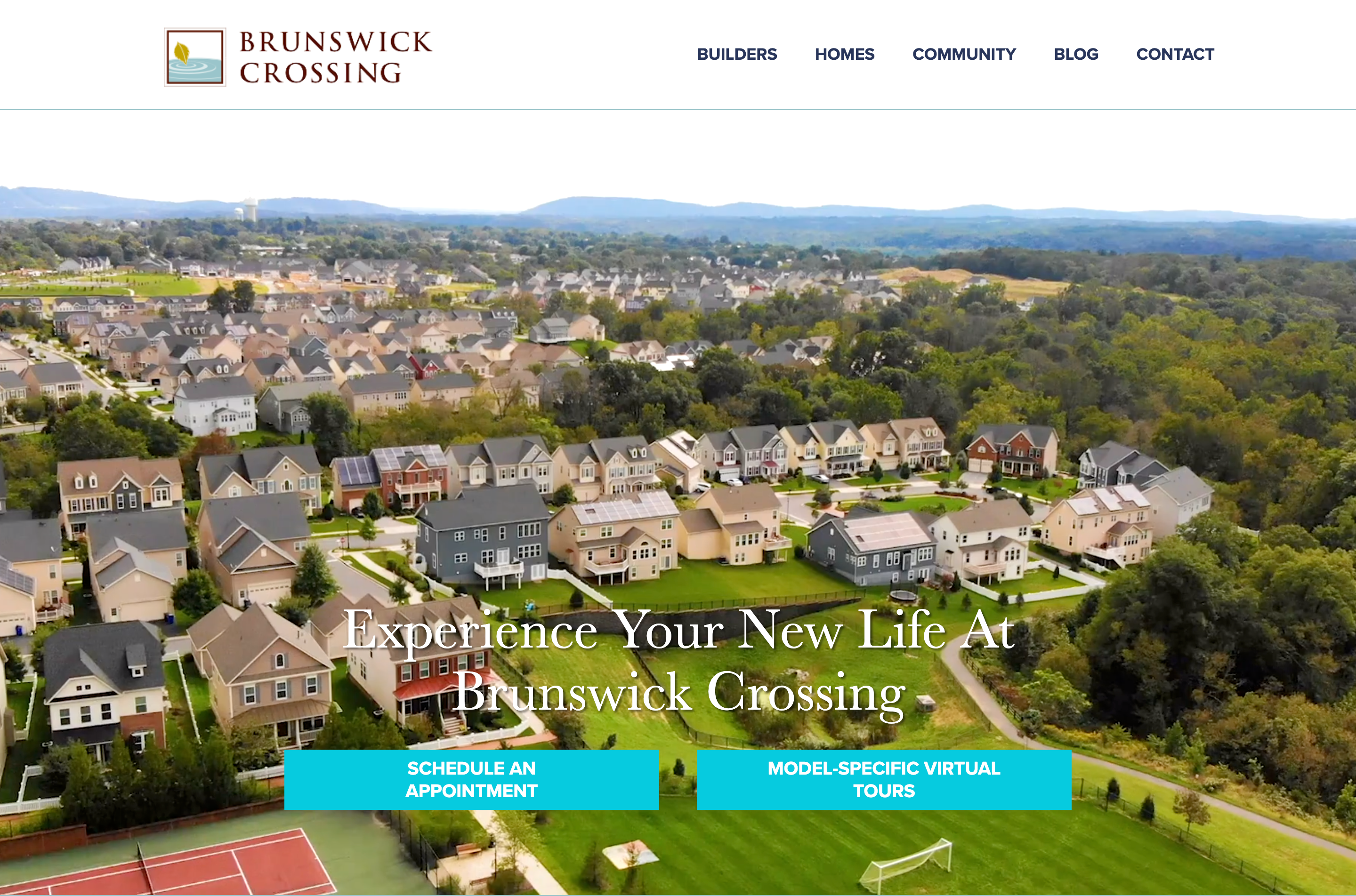 Brunswick Crossing's new homepage