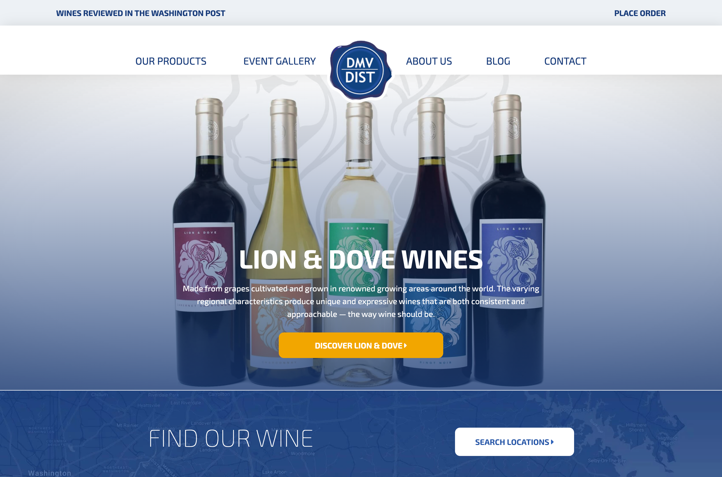 DMV Dist.'s new homepage